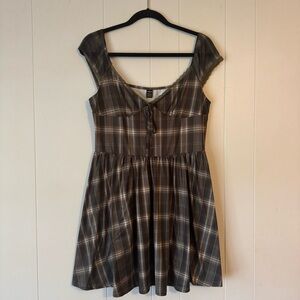 Grunge Plaid Mini Dress
